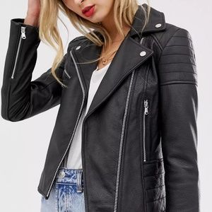 NWOT Barney's Originals Clara Leather Biker Jacket